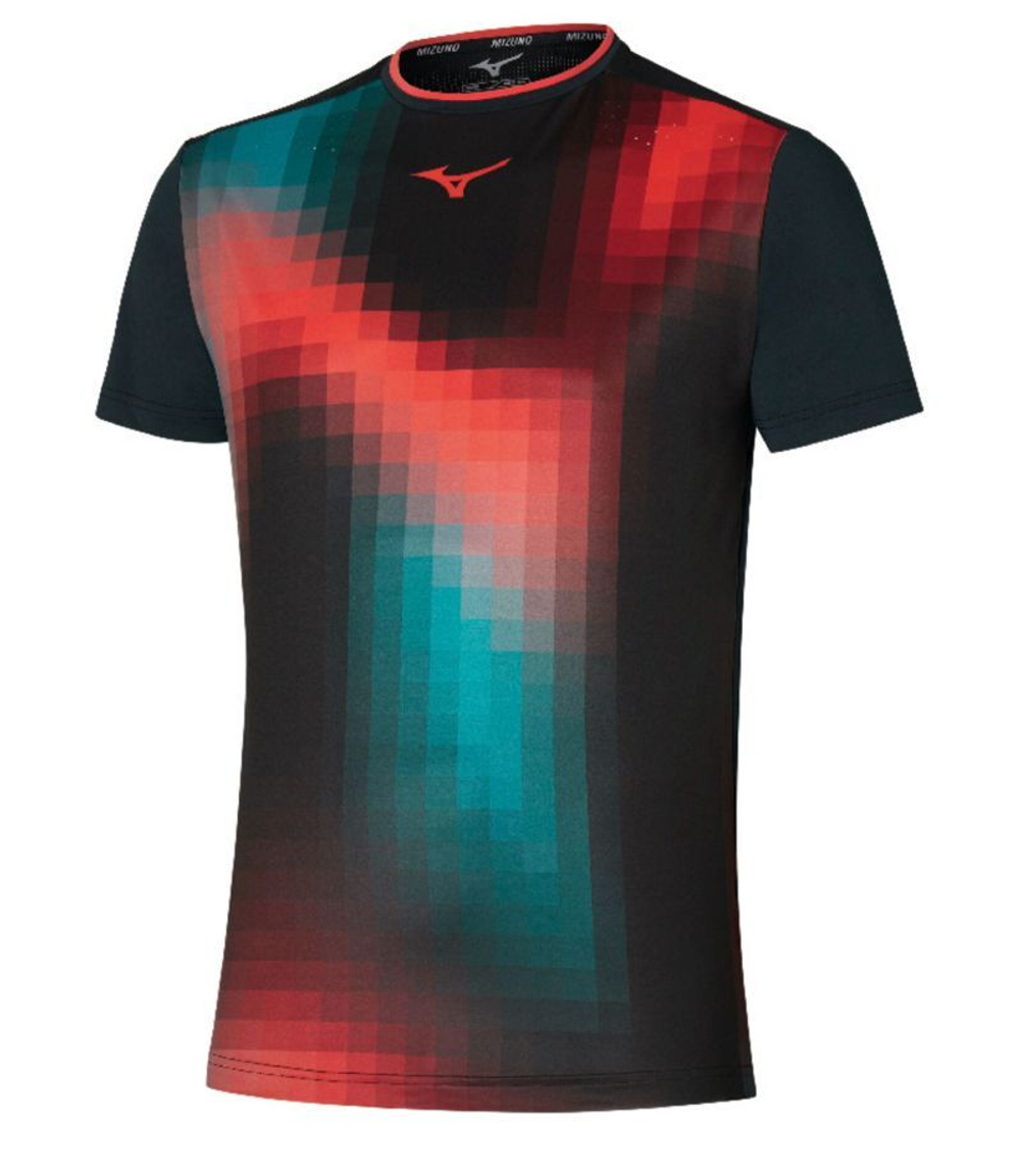 Мужская теннисная футболка Mizuno Frontier Shadow Graphic - разноцветный