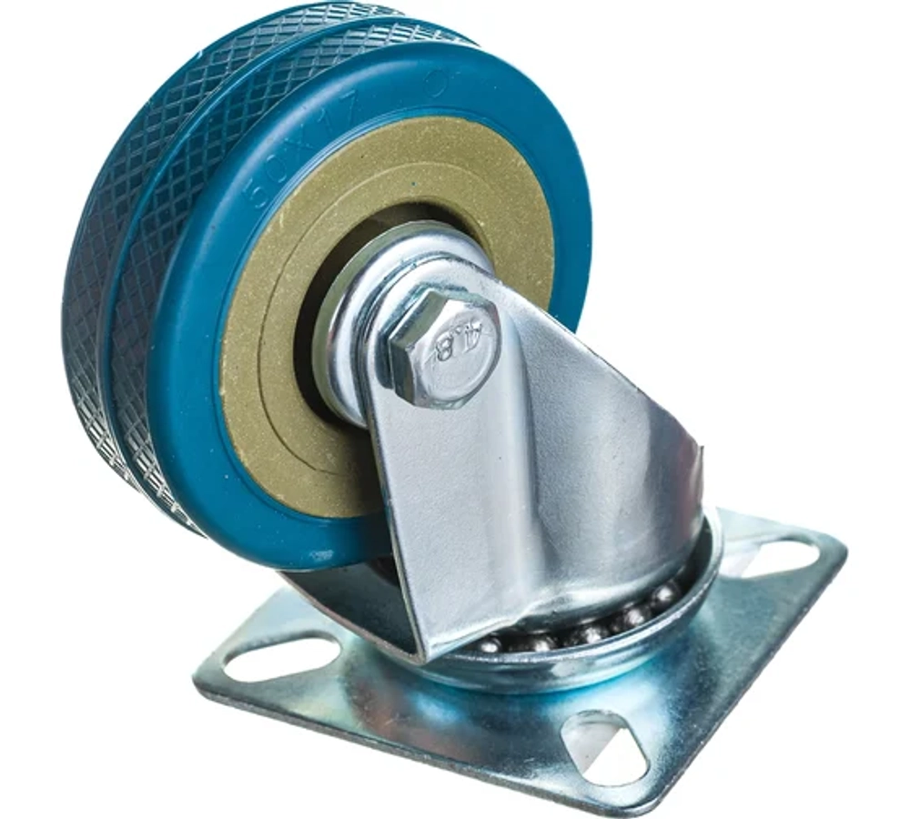 Колесо поворотное, серая резина SCg25 ф50 мм