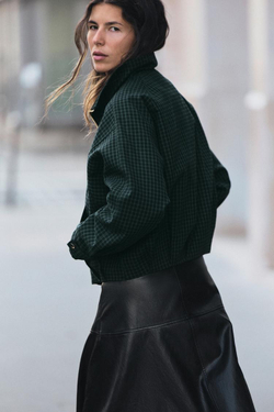 ZARA БОМБЕР В КЛЕТКУ, ХАКИ