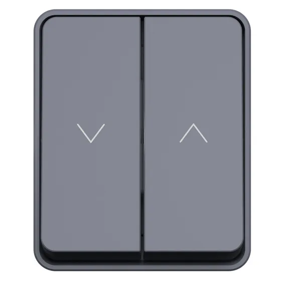 Выключатель для жалюзи двухклавишный IP54 Systeme Electric AtlasDesign Profi54 Антрацит ATN544019