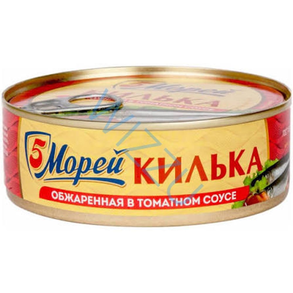 Килька 5 Морей балтийская обжар в т/с ж/б 240г ключ