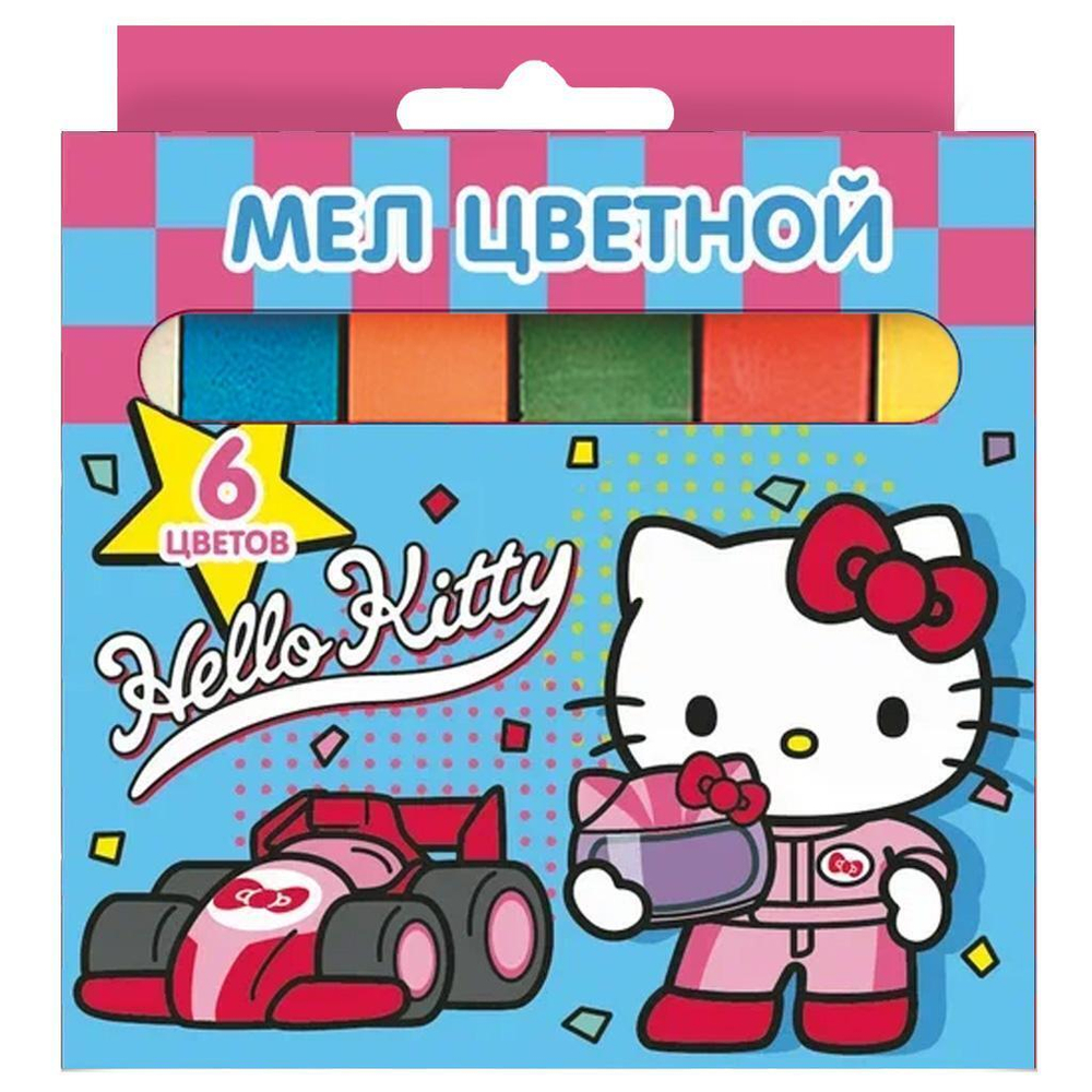 Мел 6цв. "Hello Kitty&friends" коробка с европодвесом (Центрум)