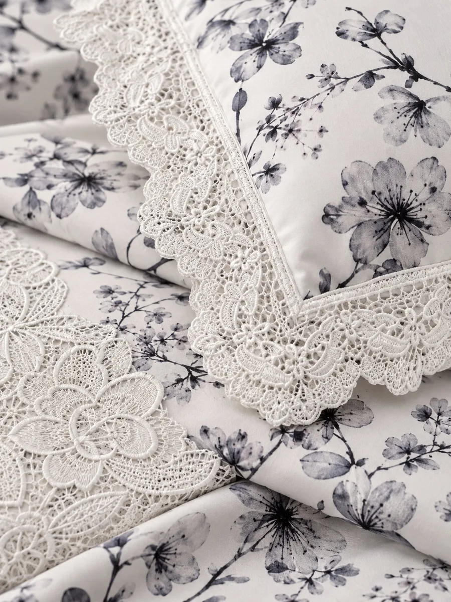 Gelin Home КПБ 6 пр. ZENAN серый цвет пододеяльник 200*220, простынь 240*260, наволочки 50*70 2шт, декоративные наволочки 50*70 2шт GLNN545 — фото 2