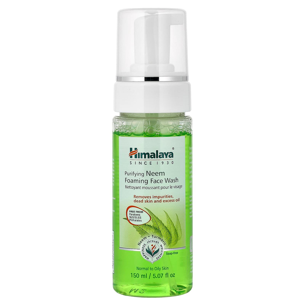 Himalaya, Очищающая пенка для умывания с нимом, для нормальной и жирной кожи, 150 мл (5,07 жидк. унц.)