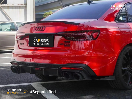 Carbins Color PPF Begonia Red CR 05 красная цветная полиуретановая защитная антигравийная пленка