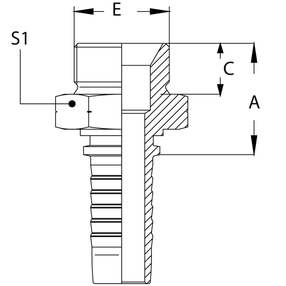 Фитинг DN 06 DK (Ш) 14x1.5