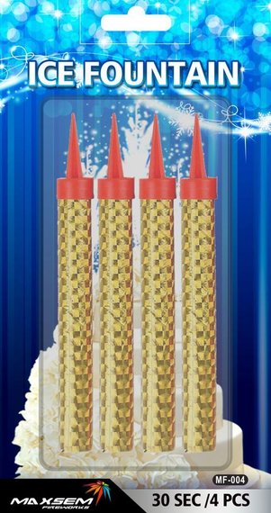 Свеча-фонтан для торта ICE FOUNTAN MF004 (12 см)