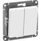 Выключатель двухклавишный Systeme Electric AtlasDesign Aqua Белый ATN440151