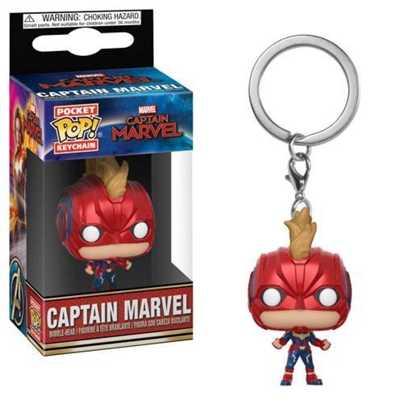 Брелок Funko POP! Captian Marvel: Captian Marvel with Helmet