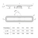 Душевой лоток BETTOSERB Frameless 850