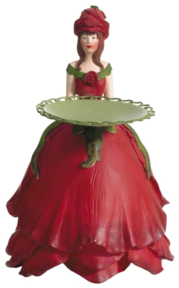 Фигурка декоративная Fiebiger Floristik: Blumenmädchen (цветочная фея) Роза l=16 см