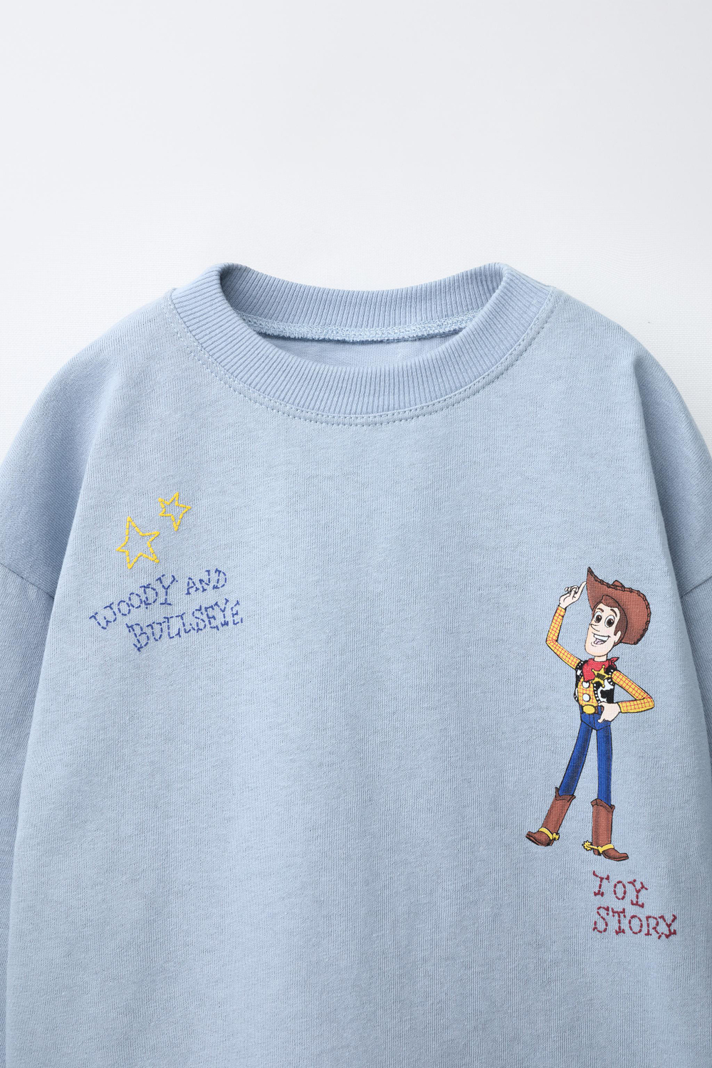 ZARA ФУТБОЛКА С ПРИНТОМ И ВЫШИВКОЙ TOY STORY © DISNEY PIXAR, ГОЛУБОЙ