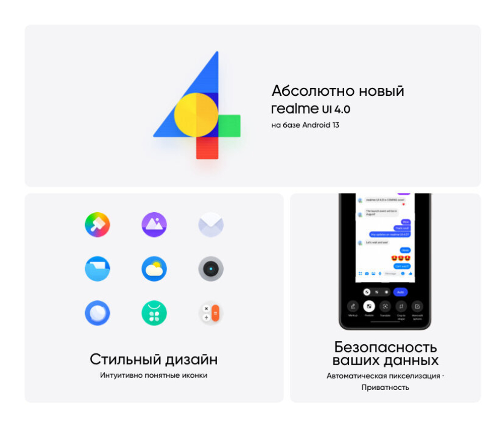 Смартфон realme C55 8/256 ГБ RU, Dual nano SIM, rainy night