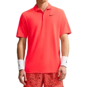 Мужское теннисное поло Nike Court Dri-Fit Solid - bright crimson/black