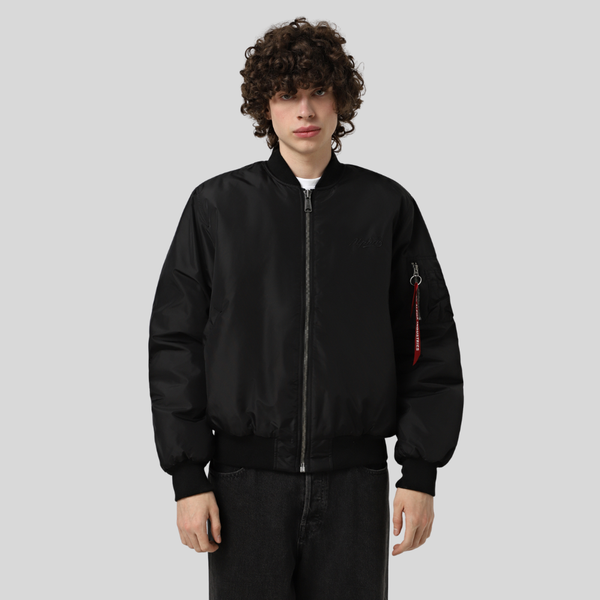 Бомбер Alpha Industries MA-1 Oxford Logo Black (Черный)
