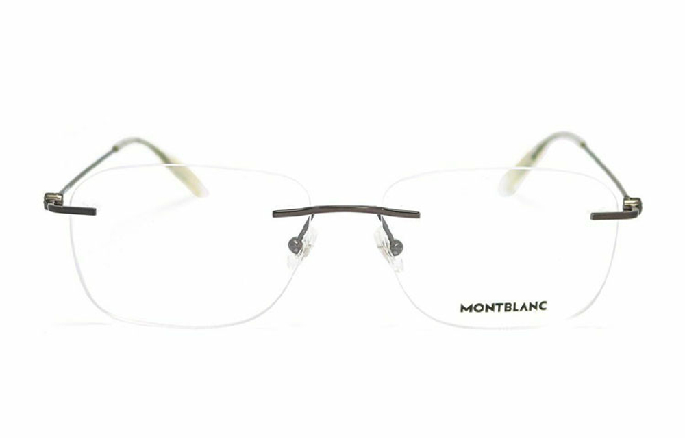 MONTBLANC Gunmetal Alloy Round Functional Glasses Men"s