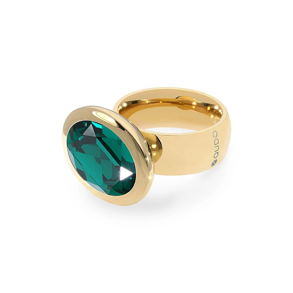 Кольцо Qudo TIVOLA big G emerald 17.2 мм 632328/17.2 G/G размер 17,2