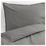 Комплект постельного белья IKEA ANGSLILJA (ЭНГСЛИЛЯ), Двуспальный, Серый, 240x220, 50x80 см