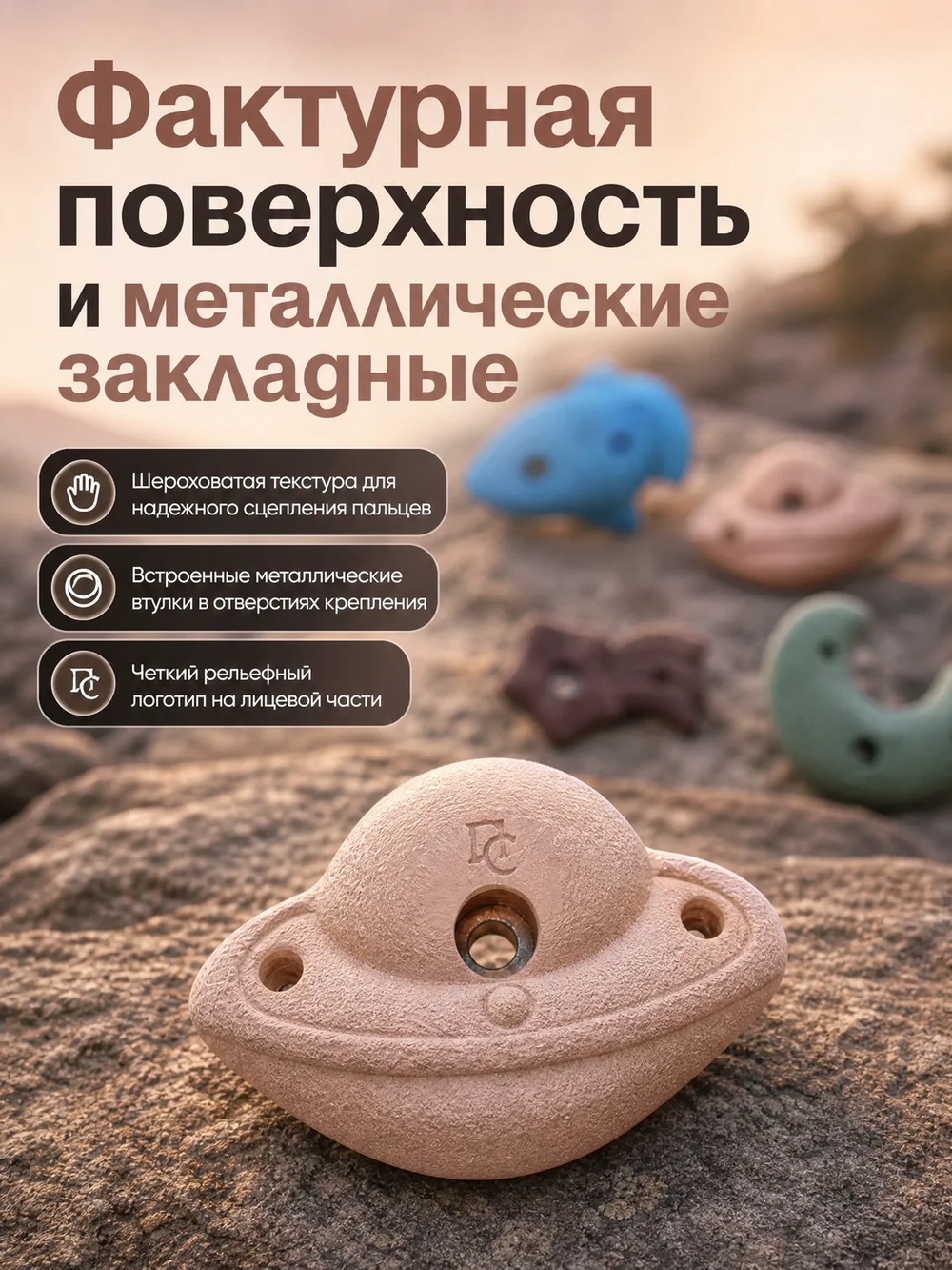 Зацепы для детского скалодрома, набор "Космос"