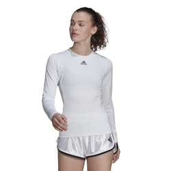 Женская теннисная футболка (dł. Рукава) Adidas Freelift LS TOP - white/black