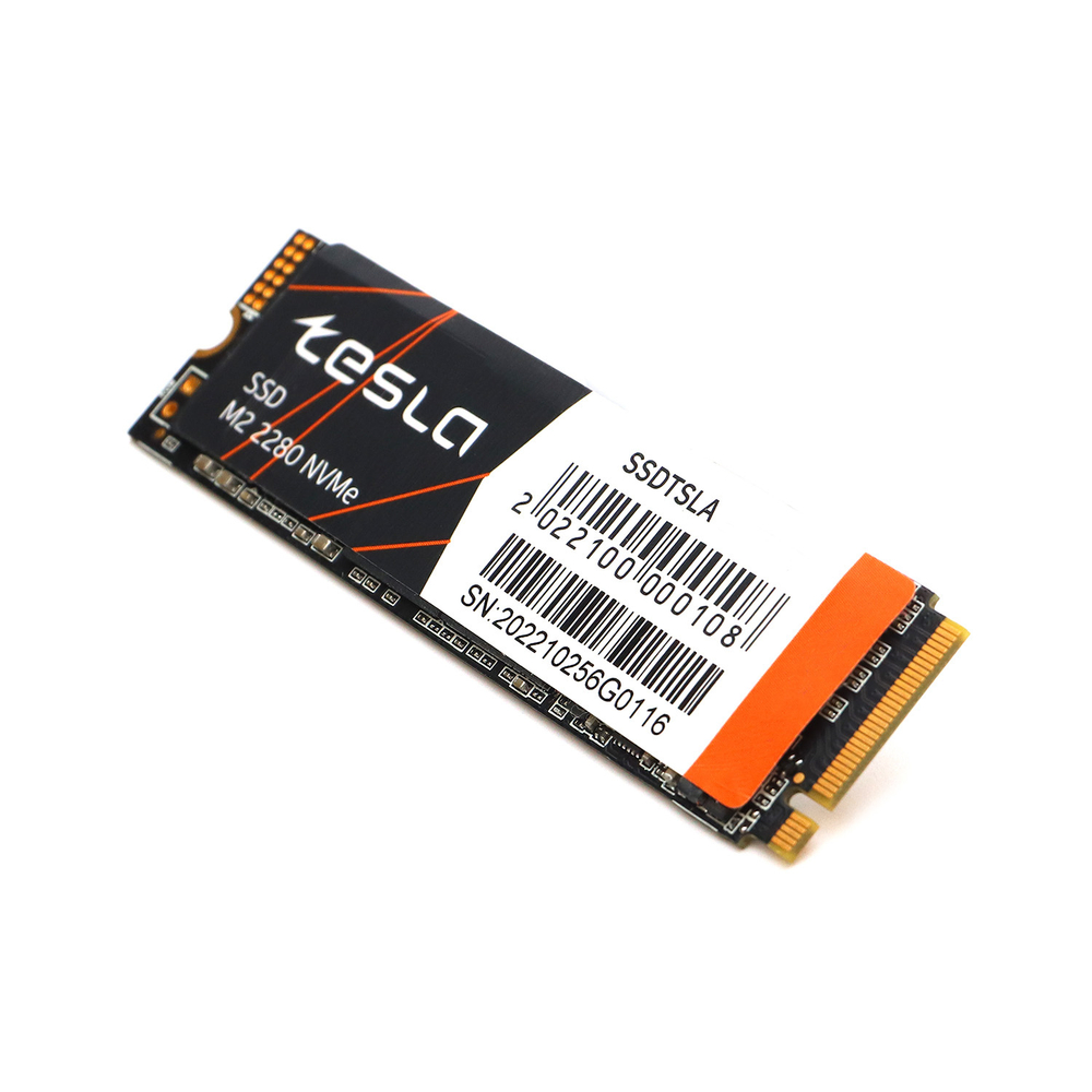 SSD ТЕСЛА (TESLA) 128Гб, M.2 2280, NVMe, Bulk, TLC, PCIe3.0, Чтение:1900мб/с, Запись:1000мб/с (SSDTSLA-128GM2)