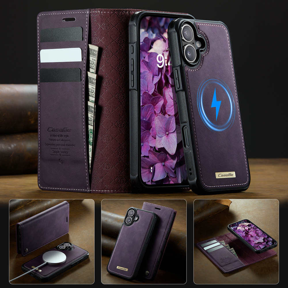 Чехол-кошелек CaseMe 2 in 1 MagSafe iPhone 16