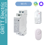 Умный контактор GRITT Electric 25А 220AC c дистанционным управлением 433 + WiFi, A2101WF