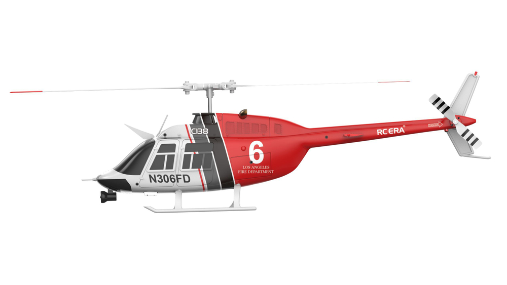 Радиоуправляемый вертолёт RC ERA C138 v2 4CH 6-Axis Gyro 1:33 Scale Flybarless RC Helicopter RTF , красный , с функцией удержания высоты , датчик светового потока V2 , красный