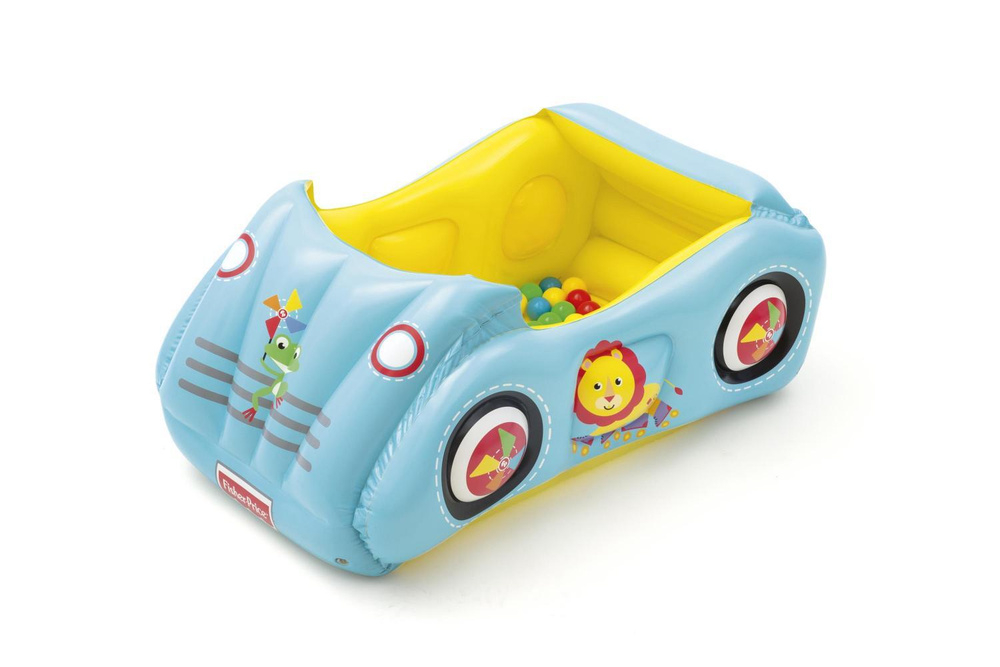 Центр игровой надувной Машина Fisher Price 119x79x51см, с мячами (25шт) от 2лет 93535