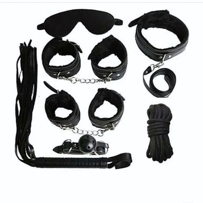 Секс-набор для бондажа Onjoy BDSM Starter Kit черный (8 предметов) (Цвет: черный)