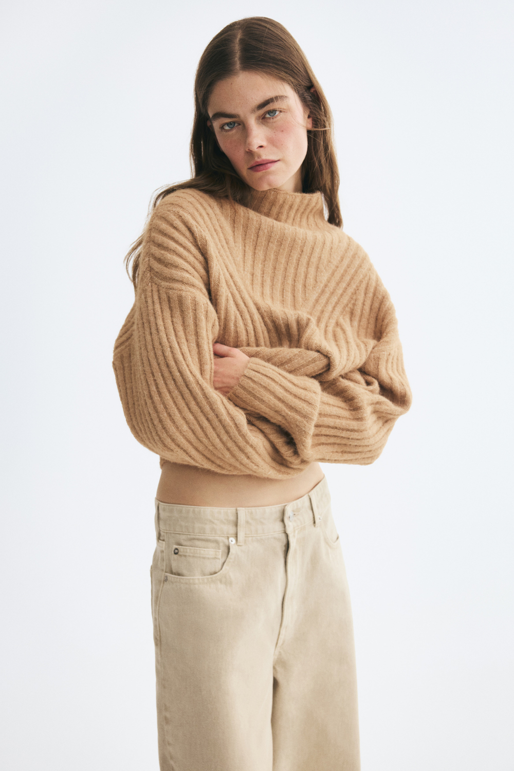 Свитер в резинку - H&M