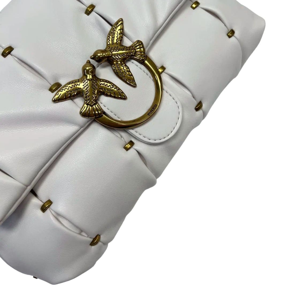 CLASSIC LOVE BAG PUFF PINCHED – white