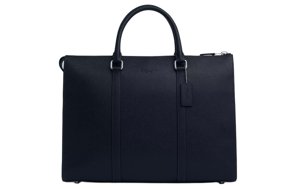COACH Graham Cross Grain Leather Tote Bag, Shopping Bag, Handbag, Shoulder Bag, Crossbody Bag, Briefcase Large Men"s