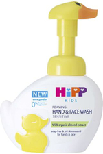 Пена для рук и лица детская Hipp Kids Sensitive с экстрактом миндаля, флакон уточка, 250 мл (Швейцария)