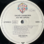David Sanborn ‎– As We Speak (Европа 1982г.)