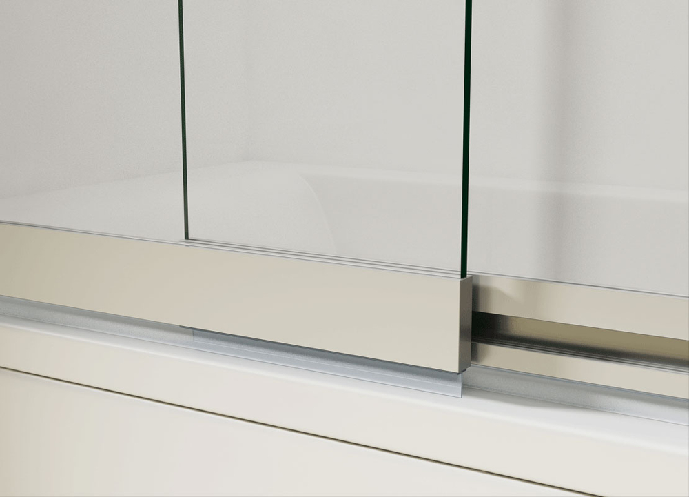 Душевая шторка на ванну Vincea VSB-1E100CLGM, 1000*1450, вороненая сталь, стекло прозрачное