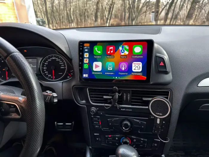 Магнитола для Audi Q5 8R 2008-2016 без джойстика MMI - FarCar S280 монитор 9.5" IPS на Android 13, CarPlay