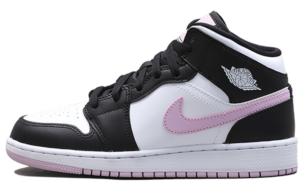 Jordan 1 Mid White Black Light Arctic Pink GS