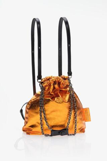 ZARA X JOHN GALLIANO МАЛЕНЬКАЯ КОЖАНАЯ СУМКА TRI-CHIC — LIMITED EDITION, ОРАНЖЕВЫЙ