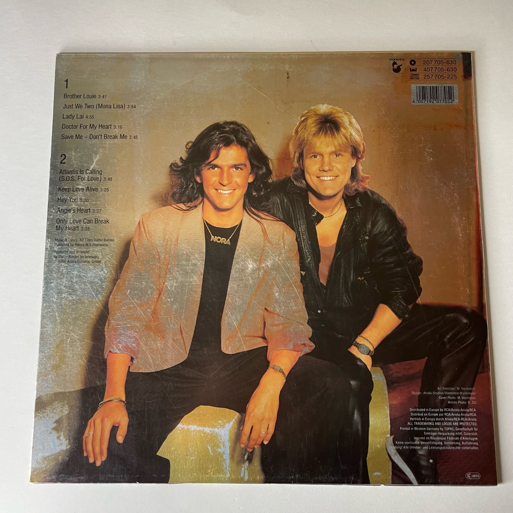 Винтажная виниловая пластинка LP Modern Talking Ready For Romance (The 3rd Album) (Германия 1986) Brother Louie