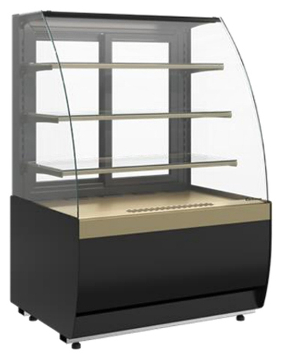 Витрина кондитерская Carboma K70 VM 1,3-1 Light версия 2.0 (Bronze 9005/0109)