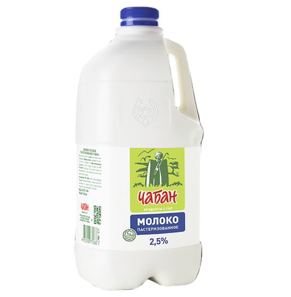 Молоко Чабан пастер 2.5% пл/бут 1900г