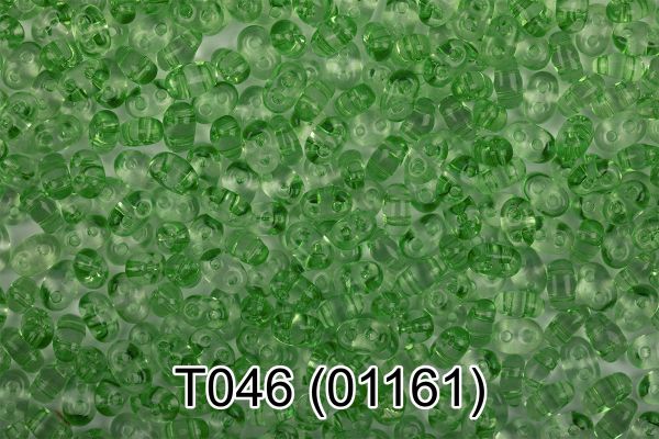 Бисер Gamma Twin 2.5х5 мм, 50 г (10х5 г), T046 св.зеленый, 01161, 321-96001