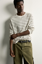 ЛЕГКИЙ ЖАККАРДОВЫЙ СВИТЕР В ПОЛОСКУ — ZARA · 3920/357