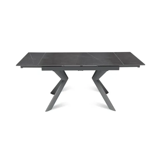 Стол "БРИДЖ" 120-180 керамика Armani Grey мат., опора черный муар
