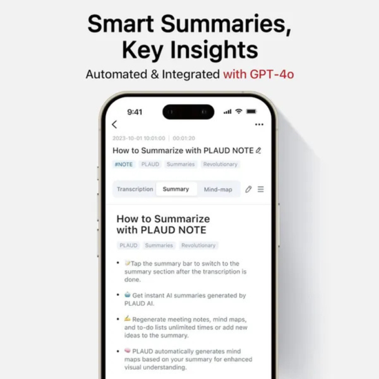 Диктофон Plaud Note с искусственным интеллектом ChatGPT, 64Gb, бронзовый