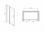 Душевая дверь Abber Sonnenstrand 120 AG04120S профиль Хром стекло прозрачное