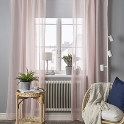 IKEA STENFRÖ  (ИКЕА СТЕНФРЁ)  -  Гардины, 2 шт. - розовый/на тесьме 145х300 см