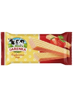 Вафли "Клубника со Сливками" вкус Даренка 116 г * 2 шт