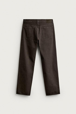 ZARA X AARON LEVIN ДЖИНСЫ STRAIGHT FIT, ШОКОЛАДНО-КОРИЧНЕВЫЙ